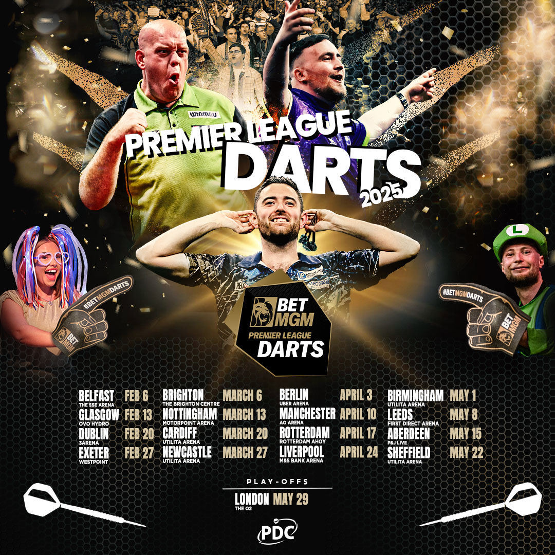 Betmgm Premier League Darts 2025 Tickets Booking Minni Tabitha